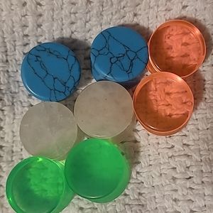 3/4 Gauge Plugs, Acrylic & Stone, perfect condition ✨